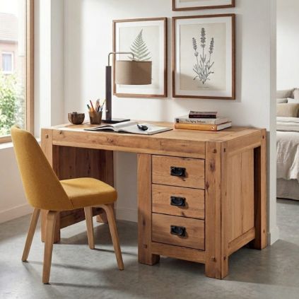 Bureau chêne massif huilé OAKWOOD130cm