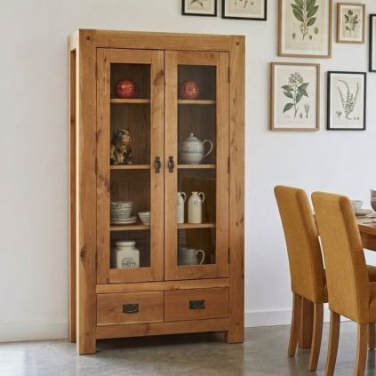 Vitrine chêne huilé OAKWOOD 100cm
