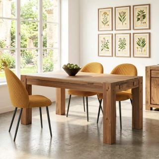 Table chêne massif huilé OAKWOOD 150cm rectangulaire