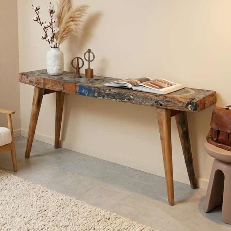 Grande console bois de bateau recyclé BOATWOOD 200cm