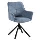 Chaise tournante tissu et acier IRON 6 coloris