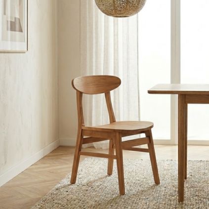 Chaise teck massif design SALVADOR 48cm