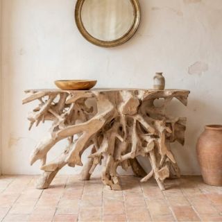 Console racine de teck 140cm RACINE