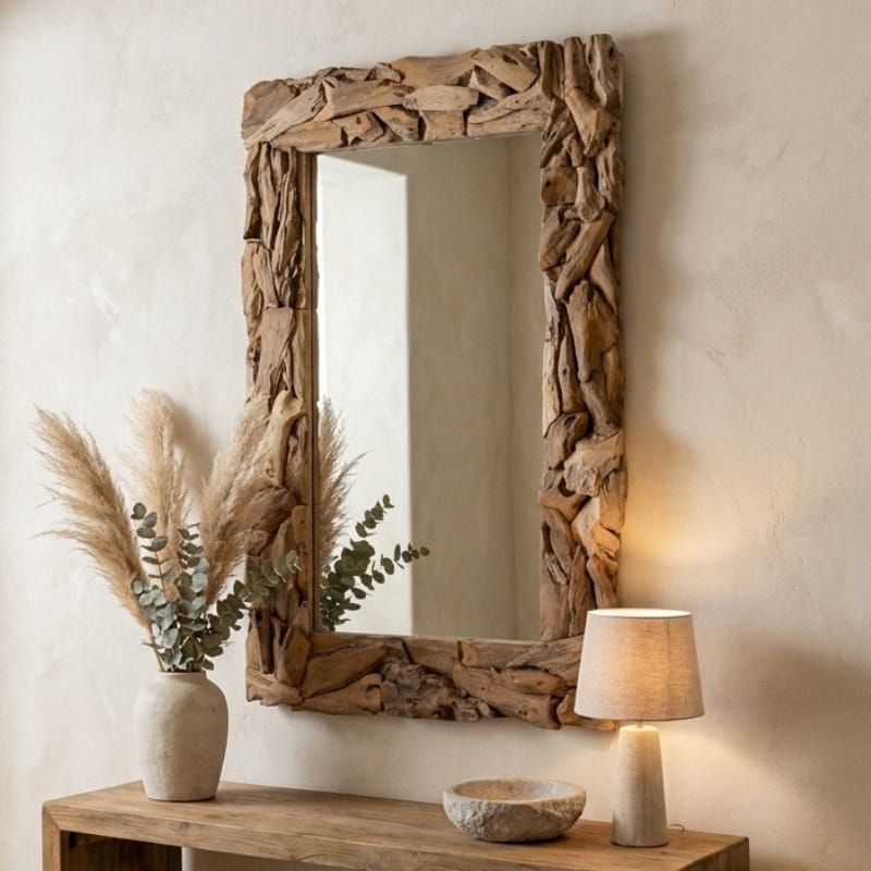 Miroir racine de teck RACINE4 tailles