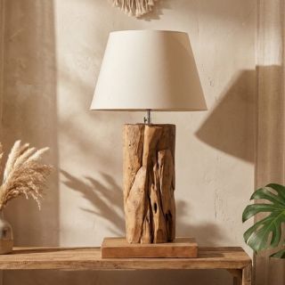 Lampe à poser racine de teck ronde RACINE h60cm