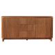 Buffet moderne en chêne massif cannelé HOUSTON 180cm