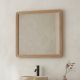 Miroir carré salle de bain en teck massif GARIS 60cm