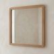 Miroir carré salle de bain en teck massif GARIS 60cm