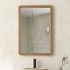 Miroir salle de bain 80 cm en teck massif GARIS