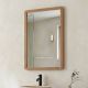 Miroir salle de bain 80 cm en teck massif GARIS