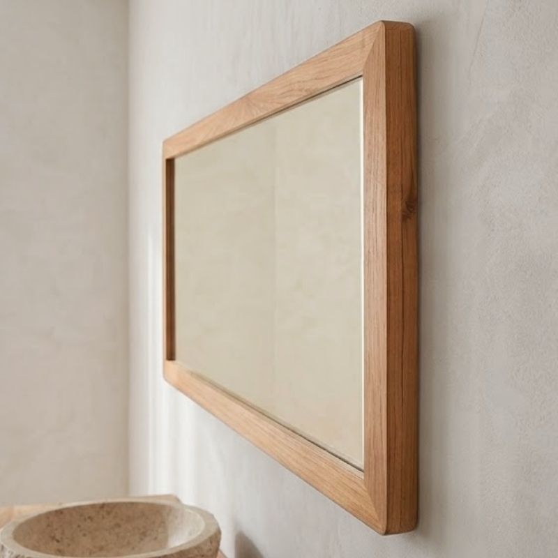 Miroir salle de bain en teck GARIS 120cm