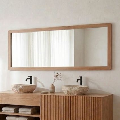 Miroir salle de bain en teck GARIS 160cm