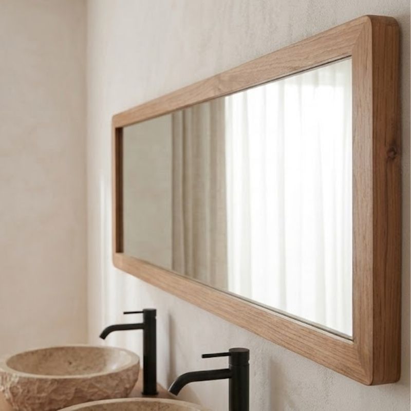 Miroir salle de bain en teck GARIS 160cm