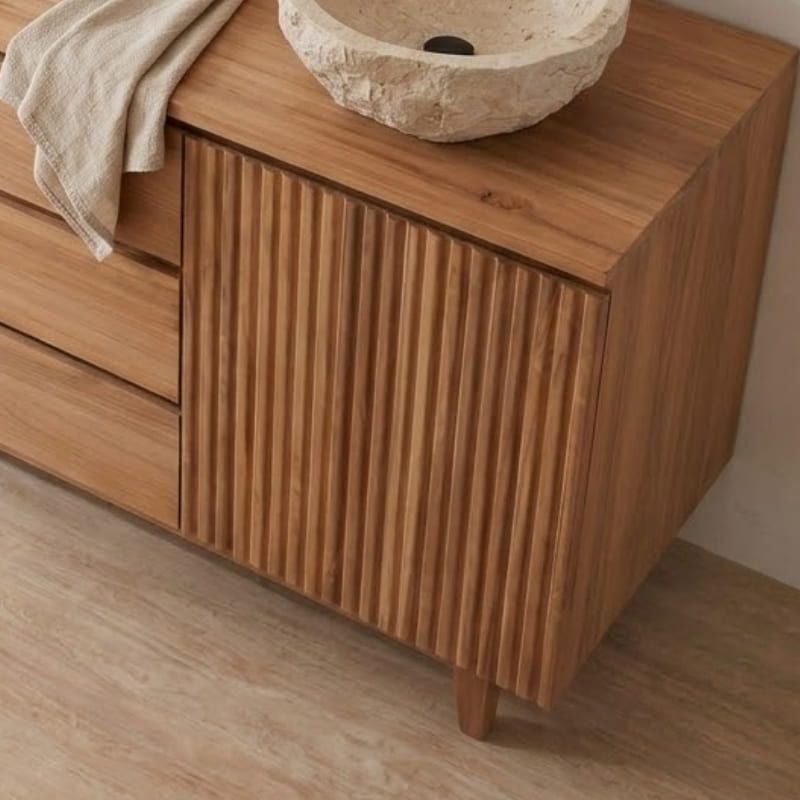 Meuble salle de bain teck massif GARIS 150cm