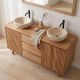 Meuble salle de bain teck massif GARIS 150cm