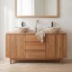 Meuble salle de bain teck massif GARIS 150cm