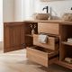 Meuble salle de bain teck massif GARIS 150cm