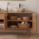 Meuble salle de bain teck massif GARIS 160cm