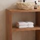 Meuble salle de bain teck massif GARIS 60cm design
