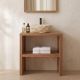 Meuble salle de bain teck massif GARIS 60cm design