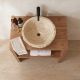 Meuble salle de bain teck massif GARIS 60cm design