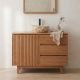Meuble salle de bain teck massif GARIS 80cm