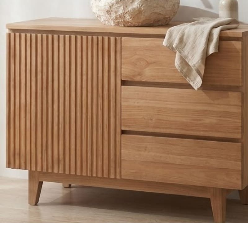 Meuble salle de bain teck massif GARIS 80cm