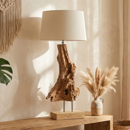 Lampe à poser en teck naturel RUSTIC h70cm