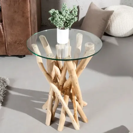 Bout de canapé bois flotté d40cm BRANCHE