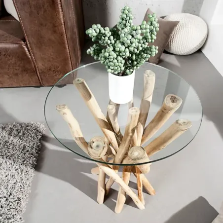 Bout de canapé bois flotté d40cm BRANCHE