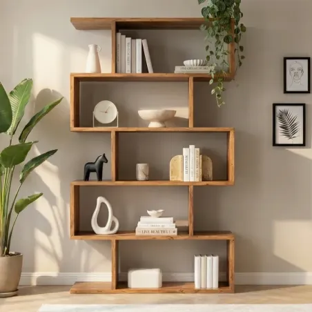 Bibliothèque originale acacia massif CANOPIA 100cm