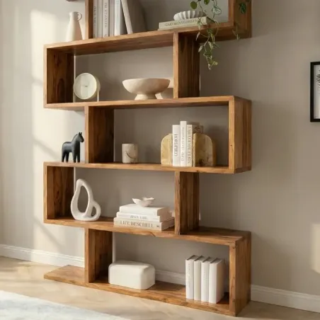Bibliothèque originale acacia massif CANOPIA 100cm