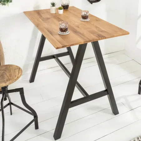 Mange debout industriel chêne massif OKKA 120cm