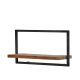 Etagère murale teck et métal recyclés HOME SOLUTION 65cm