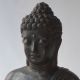 Tête statue bouddha jardin GRC lotus noir BUDDHA h120cm