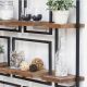 Etagère murale modulable teck et métal 65cm