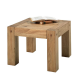 Table basse chene brut carrée 60cm