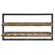 Rack à vin murale HOME SOLUTION 65cm teck et métal recyclés