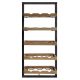Etagère murale à bouteille HOME SOLUTION 35cm teck et métal recyclés 5 étages