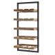 Etagère vin murale HOME SOLUTION 35cm teck et métal recyclés 5 étages