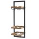 Etagère murale HOME vin 25cm teck et métal recyclés