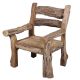 Fauteuil teck recyclé RUSTIC 86cm