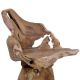 Fauteuil bois naturel massif pivotant RACINE TECK 70cm