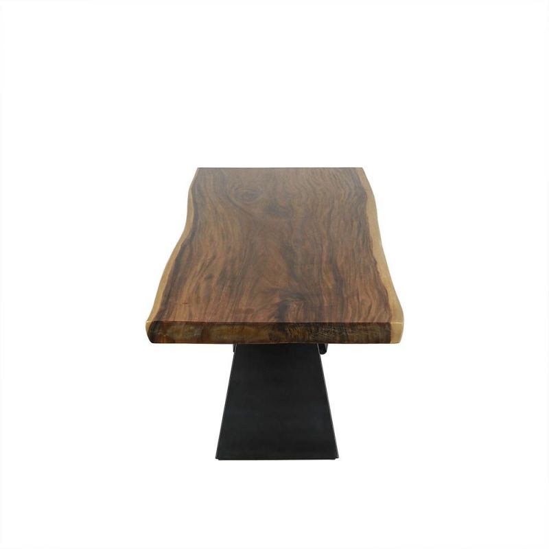 Table design bois et metal SAMANEA Bridge