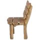 Chaise rondin bois teck BRANCHE 45cm