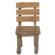 Chaise bois massif teck BRANCHE 45cm rondin
