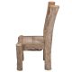 Chaise teck massif ancien RUSTIC dossier haut 50cm