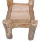 Chaise bois flotté teck recyclé RUSTIC dossier haut 50cm