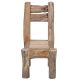 Chaise teck recyclé RUSTIC dossier haut 50cm
