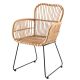 Fauteuil rotin naturel et métal RATTAN 62cm